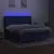 Produktbild 3 för Ramsäng med madrass & LED blå 180x200 cm tyg