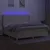 Produktbild 3 för Ramsäng med madrass & LED gräddvit 200x200 cm tyg