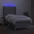 Produktbild 3 för Ramsäng med madrass & LED ljusgrå 90x190 cm tyg