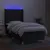 Produktbild 3 för Ramsäng med madrass & LED svart 90x190 cm tyg