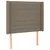 Produktbild 7 för Ramsäng med madrass & LED taupe 100x200 cm tyg