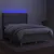 Produktbild 3 för Ramsäng med madrass & LED ljusgrå 140x190 cm tyg