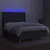 Produktbild 3 för Ramsäng med madrass & LED mörkgrå 140x190 cm tyg
