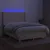 Produktbild 3 för Ramsäng med madrass & LED gräddvit 140x190 cm tyg