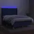 Produktbild 3 för Ramsäng med madrass & LED blå 140x190 cm tyg