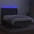 Produktbild 3 för Ramsäng med madrass & LED mörkgrå 140x200 cm tyg