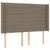 Produktbild 7 för Ramsäng med madrass & LED taupe 140x200 cm tyg