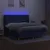 Produktbild 3 för Ramsäng med madrass & LED blå 160x200 cm tyg
