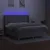 Produktbild 3 för Ramsäng med madrass & LED ljusgrå 180x200 cm tyg