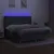 Produktbild 3 för Ramsäng med madrass & LED mörkgrå 180x200 cm tyg