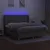 Produktbild 3 för Ramsäng med madrass & LED taupe 180x200 cm tyg
