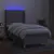 Produktbild 3 för Ramsäng med madrass & LED ljusgrå 90x190 cm tyg
