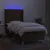 Produktbild 3 för Ramsäng med madrass & LED mörkbrun 90x190 cm tyg