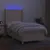 Produktbild 3 för Ramsäng med madrass & LED gräddvit 100x200 cm tyg