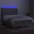 Produktbild 3 för Ramsäng med madrass & LED ljusgrå 140x190 cm tyg