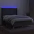Produktbild 3 för Ramsäng med madrass & LED mörkgrå 140x190 cm tyg