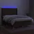 Produktbild 3 för Ramsäng med madrass & LED mörkbrun 140x190 cm tyg