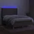 Produktbild 3 för Ramsäng med madrass & LED taupe 140x190 cm tyg
