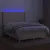 Produktbild 3 för Ramsäng med madrass & LED gräddvit 140x190 cm tyg