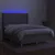 Produktbild 3 för Ramsäng med madrass & LED ljusgrå 140x200 cm tyg