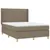 Produktbild 4 för Ramsäng med madrass & LED taupe 140x200 cm tyg