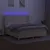 Produktbild 3 för Ramsäng med madrass & LED gräddvit 160x200 cm tyg