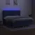Produktbild 3 för Ramsäng med madrass & LED blå 160x200 cm tyg