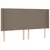 Produktbild 7 för Ramsäng med madrass & LED taupe 200x200 cm tyg