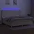 Produktbild 3 för Ramsäng med madrass & LED gräddvit 200x200 cm tyg