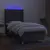 Produktbild 3 för Ramsäng med madrass & LED mörkgrå 90x190 cm tyg