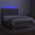 Produktbild 3 för Ramsäng med madrass & LED ljusgrå 140x190 cm tyg