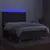 Produktbild 3 för Ramsäng med madrass & LED mörkgrå 140x190 cm tyg