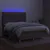 Produktbild 3 för Ramsäng med madrass & LED taupe 140x190 cm tyg