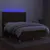 Produktbild 3 för Ramsäng med madrass & LED mörkbrun 140x200 cm tyg