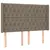 Produktbild 7 för Ramsäng med madrass & LED taupe 160x200 cm tyg