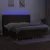 Produktbild 3 för Ramsäng med madrass & LED mörkbrun 200x200 cm tyg