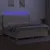 Produktbild 3 för Ramsäng med madrass & LED gräddvit 200x200 cm tyg