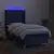 Produktbild 3 för Ramsäng med madrass & LED blå 90x190 cm tyg
