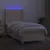 Produktbild 3 för Ramsäng med madrass & LED gräddvit 100x200 cm tyg
