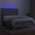 Produktbild 3 för Ramsäng med madrass & LED ljusgrå 140x190 cm tyg