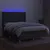 Produktbild 3 för Ramsäng med madrass & LED mörkgrå 140x190 cm tyg