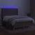 Produktbild 3 för Ramsäng med madrass & LED taupe 140x190 cm tyg