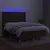 Produktbild 3 för Ramsäng med madrass & LED mörkbrun 140x200 cm tyg