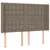 Produktbild 7 för Ramsäng med madrass & LED taupe 140x200 cm tyg