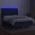 Produktbild 3 för Ramsäng med madrass & LED blå 140x200 cm tyg