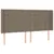 Produktbild 7 för Ramsäng med madrass & LED taupe 180x200 cm tyg