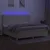 Produktbild 3 för Ramsäng med madrass & LED gräddvit 200x200 cm tyg