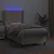 Produktbild 3 för Ramsäng med bäddmadrass & LED cappuccino 90x190 cm konstläder