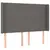 Produktbild 7 för Ramsäng med madrass & LED grå 140x190 cm konstläder