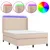 Produktbild 2 för Ramsäng med bäddmadrass & LED cappuccino 140x190 cm konstläder